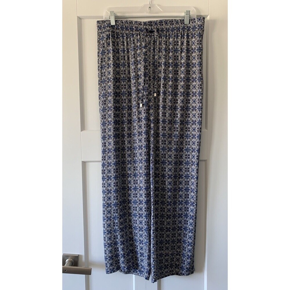 Kenar Palazzo Lounge Pants Wide Leg Casual Comfy Boho  Size L